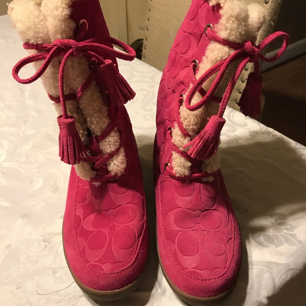 Coach Lace Up Booties